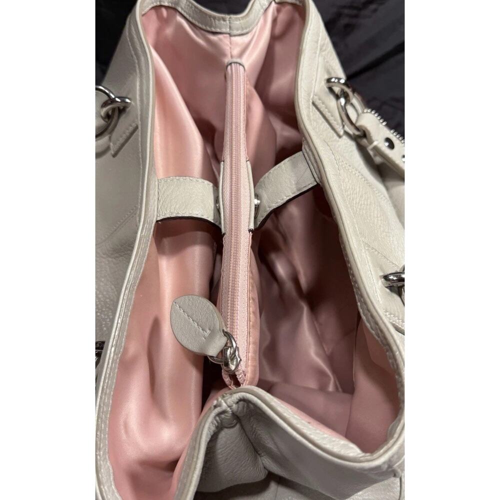 Coach Legacy Tote #19264 Leather Chalk Ivory‎ Pocket Shoulder Bag EUC - Picture 8 of 16